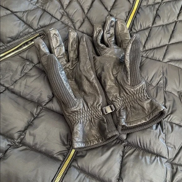 Lane Bryant Black Puffer Coat with Hood and pair of Spyder Gloves - Picture 15 of 15